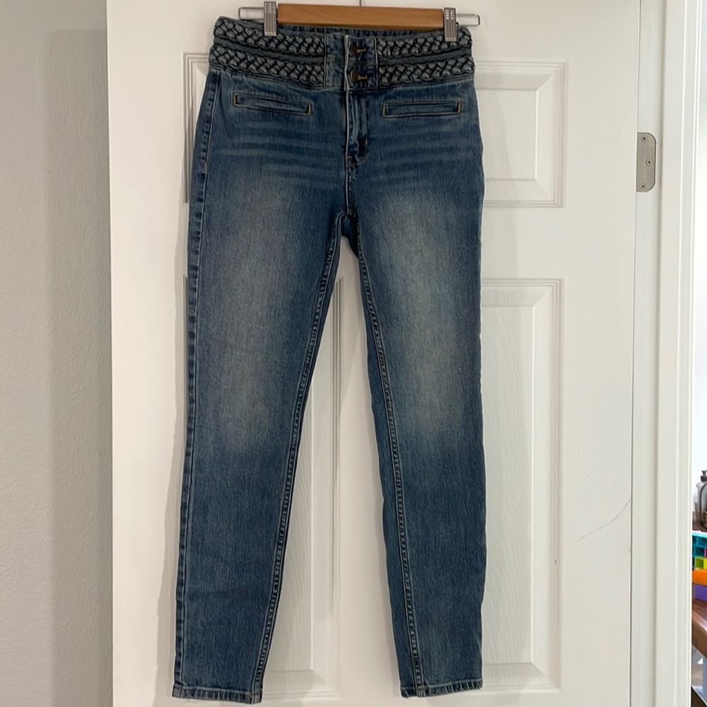 Free People Braided waist skinny jeans